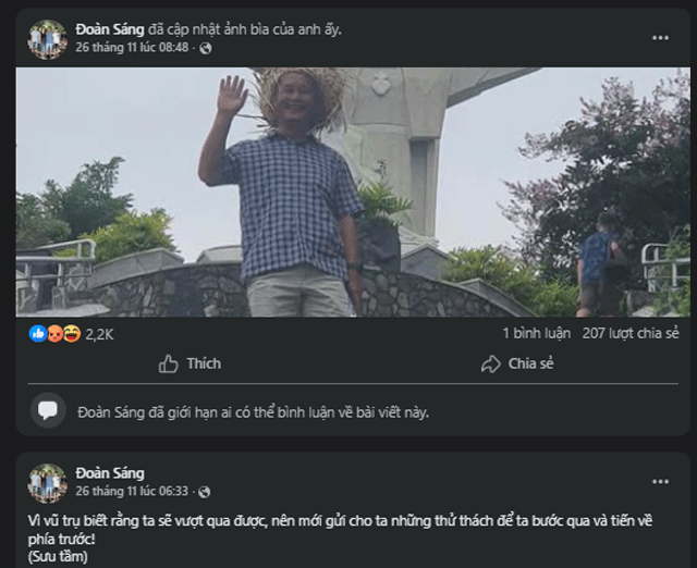 Bài đăng cuối cùng gây á:m ản:h của Đoàn Văn Sáng trước khi bị bắ:t vì ra t:ay với Nguyễn Xuân Đạt ở Lạng Sơn