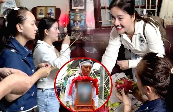 Con nuôi NSƯT Vũ Linh đến thắp nhang cho Thương Tín, đích thân làm 1 việc được CĐM khen hết lời