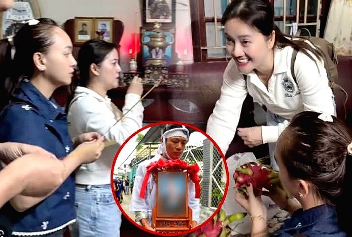 Con nuôi NSƯT Vũ Linh đến thắp nhang cho Thương Tín, đích thân làm 1 việc được CĐM khen hết lời