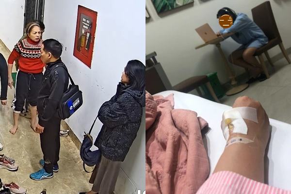 Thương quá! con gái người phụ nữ bị hàng xóm đ:á:nh ở chung cư Hà Nội phải vào viện chăm mẹ, vừa học bài vừa khóc vì sợ phải chạm mặt gia đình h:u:ng tợn kia sẽ tìm lại trả th:ù