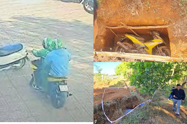 Hé lộ thêm tình tiết tinh vi của 2 kẻ cư:ớ:p ngân hàng ở Gia Lai: Vị trí chôn giấu chiếc Exciter, phát hiện 1 mảng tro, nghi là của nghi phạm đã đốt quần áo và tang vật liên quan